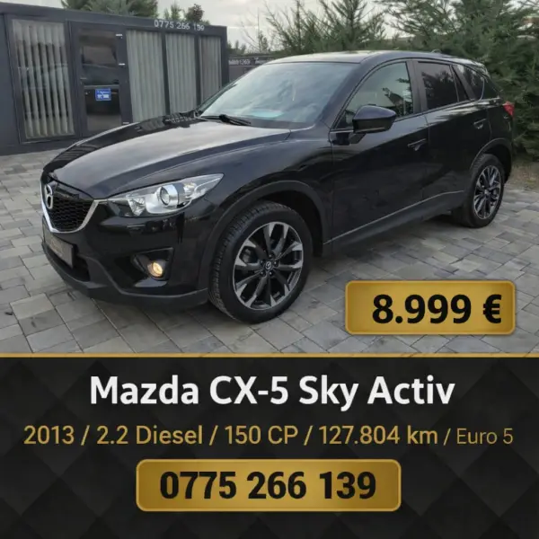 MAZDA CX-5 Sky Activ, 4X4, 2013, 2.2DIESEL,150CP,127.804 KM, Euro 5