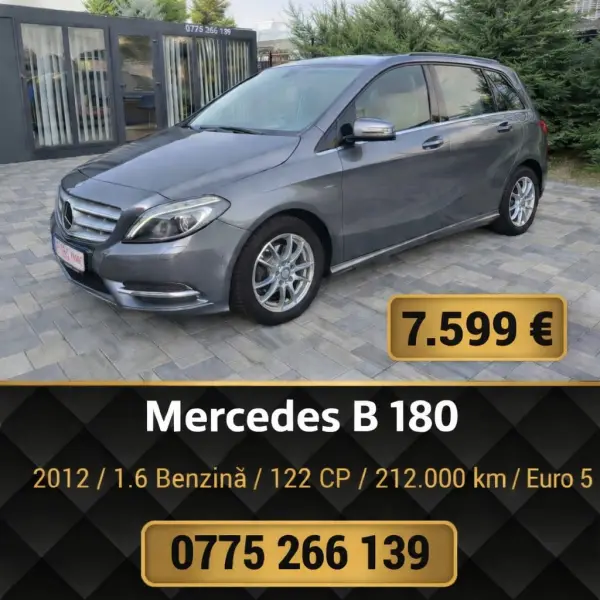Mercedes B180, 2012, 1.6 Benzina, 122 CP, 212.000 km, Euro 5