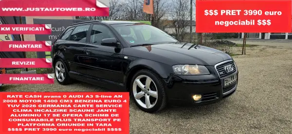 AUDI A3 an 2008 motor 1400 cm3 benzina 125 c,p